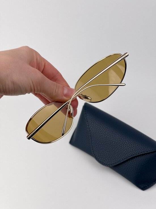 Loewe LW40164U 32E Wraparound Sunglasses Gold Frame Brown Lenses main image 6